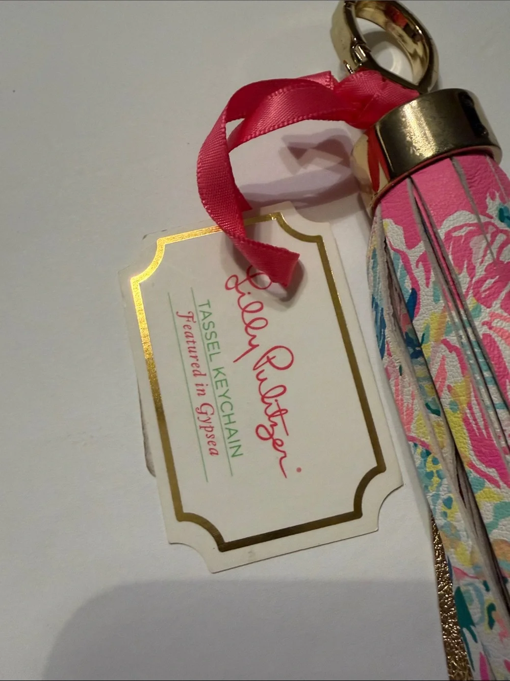 Lilly Pulitzer Tassel Keychain featured in Gypsea NWT RARE